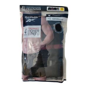 Black/Fig/Black/Heather - Reebok Men's Speedwick Performance Training Boxer Brie